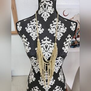 Kendra Scott Landry Fringe Elegant Gold Tassel Necklace